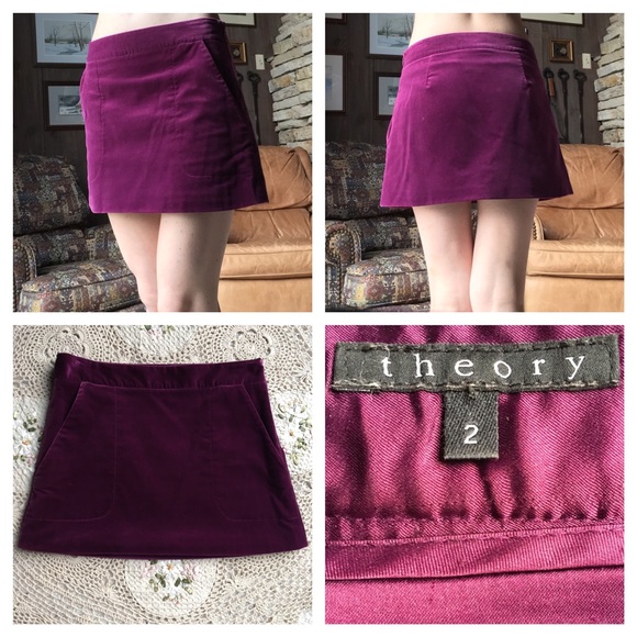 Theory Dresses & Skirts - 💜💜Theory Velvet Mini Skirt, Size 2💜💜